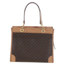 CELINE Macadam Canvas Hand Bag PVC Leather Brown Gold Auth 191821V-13