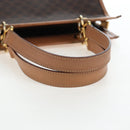 CELINE Macadam Canvas Hand Bag PVC Leather Brown Gold Auth 191821V-7