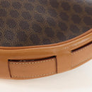 CELINE Macadam Canvas Shoulder Bag PVC Leather Brown Gold Auth 191822V-16