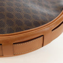 CELINE Macadam Canvas Shoulder Bag PVC Leather Brown Gold Auth 191822V-18
