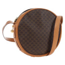 CELINE Macadam Canvas Shoulder Bag PVC Leather Brown Gold Auth 191822V-1