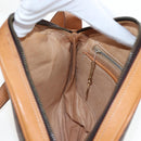 CELINE Macadam Canvas Shoulder Bag PVC Leather Brown Gold Auth 191822V-21