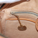 CELINE Macadam Canvas Shoulder Bag PVC Leather Brown Gold Auth 191822V-22