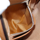 CELINE Macadam Canvas Shoulder Bag PVC Leather Brown Gold Auth 191822V-23