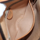 CELINE Macadam Canvas Shoulder Bag PVC Leather Brown Gold Auth 191822V-24