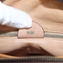 CELINE Macadam Canvas Shoulder Bag PVC Leather Brown Gold Auth 191822V-12
