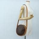 CELINE Macadam Canvas Shoulder Bag PVC Leather Brown Gold Auth 191822V-25