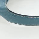 HERMES Trim 38 Shoulder Bag Leather Light Blue Silver Auth 191823M-9