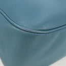 HERMES Trim 38 Shoulder Bag Leather Light Blue Silver Auth 191823M-16