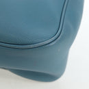 HERMES Trim 38 Shoulder Bag Leather Light Blue Silver Auth 191823M-17