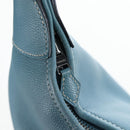 HERMES Trim 38 Shoulder Bag Leather Light Blue Silver Auth 191823M-22