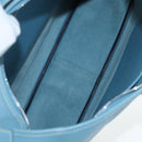 HERMES Trim 38 Shoulder Bag Leather Light Blue Silver Auth 191823M-10