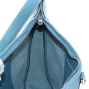 HERMES Trim 38 Shoulder Bag Leather Light Blue Silver Auth 191823M-23