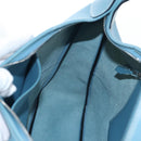 HERMES Trim 38 Shoulder Bag Leather Light Blue Silver Auth 191823M-24