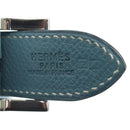 HERMES Trim 38 Shoulder Bag Leather Light Blue Silver Auth 191823M-12