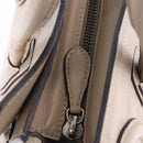 CELINE Luggage Micro Shopper Hand Bag Leather Beige Auth 191824V-9