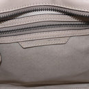 CELINE Luggage Micro Shopper Hand Bag Leather Beige Auth 191824V-19