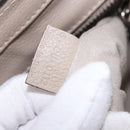 CELINE Luggage Micro Shopper Hand Bag Leather Beige Auth 191824V-11