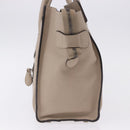 CELINE Luggage Micro Shopper Hand Bag Leather Beige Auth 191824V-3