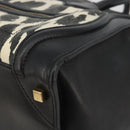 CELINE Luggage Hand Bag Canvas Black Gold Auth 191825V-8