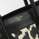 CELINE Luggage Hand Bag Canvas Black Gold Auth 191825V-18