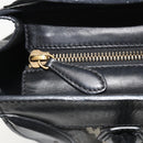 CELINE Luggage Hand Bag Canvas Black Gold Auth 191825V-9
