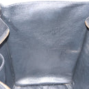 CELINE Luggage Hand Bag Canvas Black Gold Auth 191825V-22