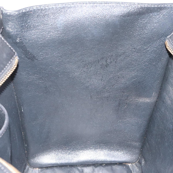 CELINE Luggage Hand Bag Canvas Black Gold Auth 191825V