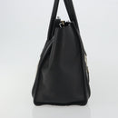 CELINE Luggage Hand Bag Canvas Black Gold Auth 191825V-4
