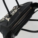 CELINE Luggage Hand Bag Canvas Black Gold Auth 191825V-6