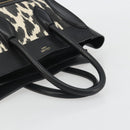 CELINE Luggage Hand Bag Canvas Black Gold Auth 191825V-7