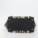 CELINE Luggage Hand Bag Canvas Black Gold Auth 191825V-5