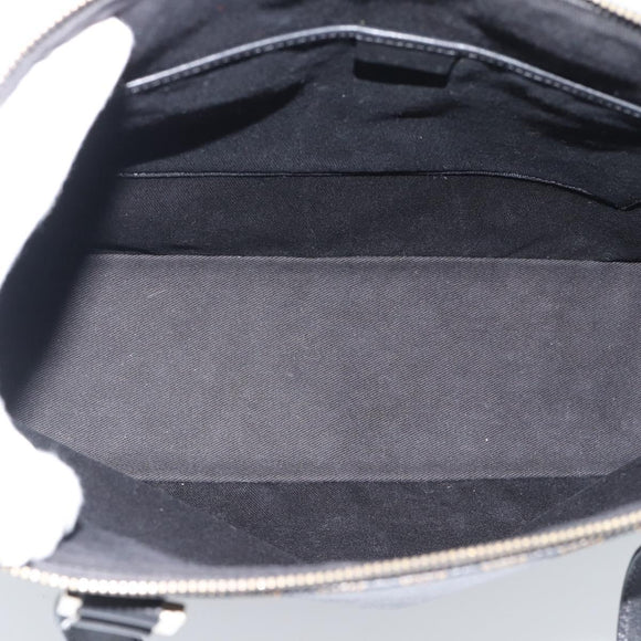 CELINE Macadam Canvas Tote Bag PVC Leather Black Gold Auth 191826V