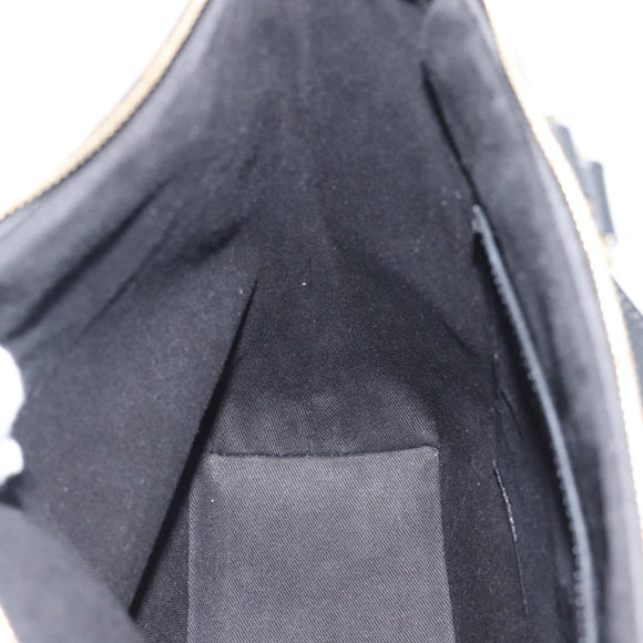 CELINE Macadam Canvas Tote Bag PVC Leather Black Gold Auth 191826V