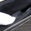 CELINE Macadam Canvas Tote Bag PVC Leather Black Gold Auth 191826V-12