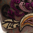 ETRO Paisley Patchwork Shoulder Bag PVC Leather Brown Bordeaux Auth 191827V-20