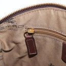 ETRO Paisley Patchwork Shoulder Bag PVC Leather Brown Bordeaux Auth 191827V-25