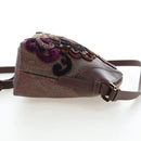ETRO Paisley Patchwork Shoulder Bag PVC Leather Brown Bordeaux Auth 191827V-4