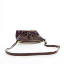 ETRO Paisley Patchwork Shoulder Bag PVC Leather Brown Bordeaux Auth 191827V-7