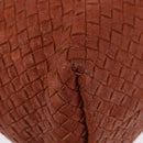 BOTTEGA VENETA INTRECCIATO Cabas PM Hand Bag Leather Brown 141498 Auth 191828V-8