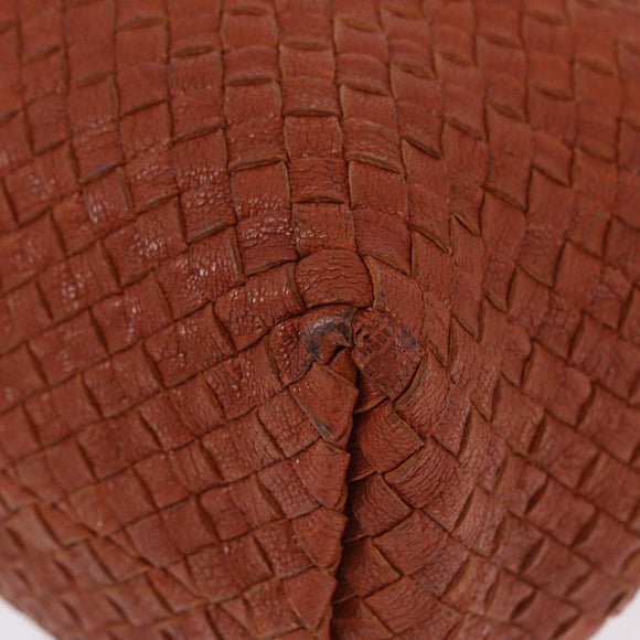 BOTTEGA VENETA INTRECCIATO Cabas PM Hand Bag Leather Brown 141498 Auth 191828V