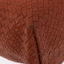BOTTEGA VENETA INTRECCIATO Cabas PM Hand Bag Leather Brown 141498 Auth 191828V-16