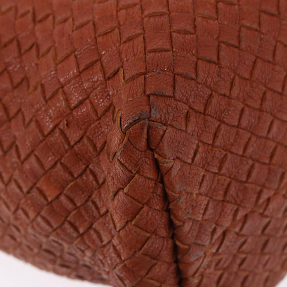 BOTTEGA VENETA INTRECCIATO Cabas PM Hand Bag Leather Brown 141498 Auth 191828V