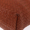 BOTTEGA VENETA INTRECCIATO Cabas PM Hand Bag Leather Brown 141498 Auth 191828V-17