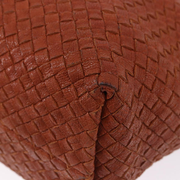 BOTTEGA VENETA INTRECCIATO Cabas PM Hand Bag Leather Brown 141498 Auth 191828V