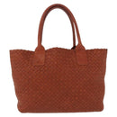 BOTTEGA VENETA INTRECCIATO Cabas PM Hand Bag Leather Brown 141498 Auth 191828V-13