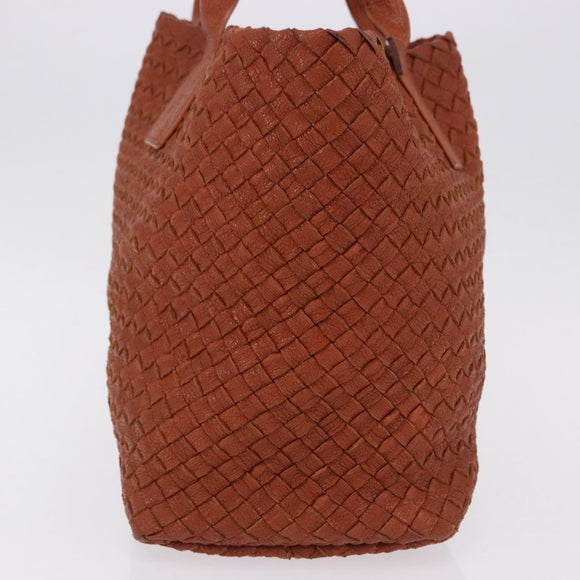 BOTTEGA VENETA INTRECCIATO Cabas PM Hand Bag Leather Brown 141498 Auth 191828V
