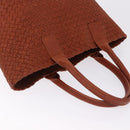 BOTTEGA VENETA INTRECCIATO Cabas PM Hand Bag Leather Brown 141498 Auth 191828V-6