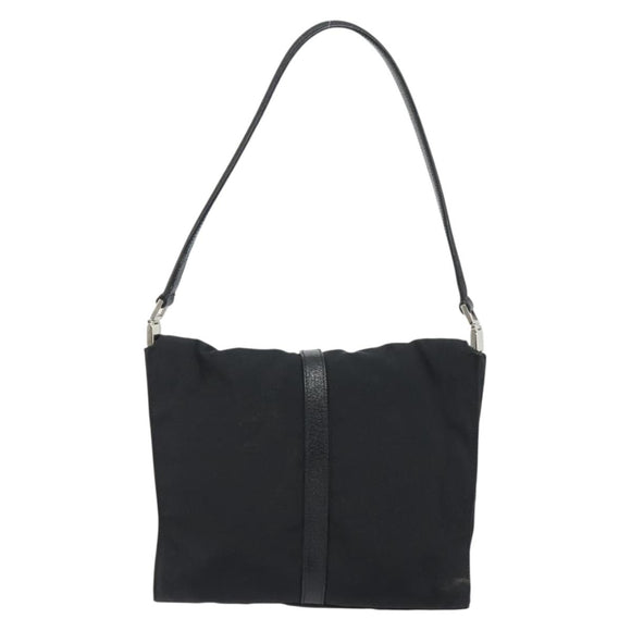 GUCCI Hand Bag Canvas Black Silver 001 3734 Auth 191829A