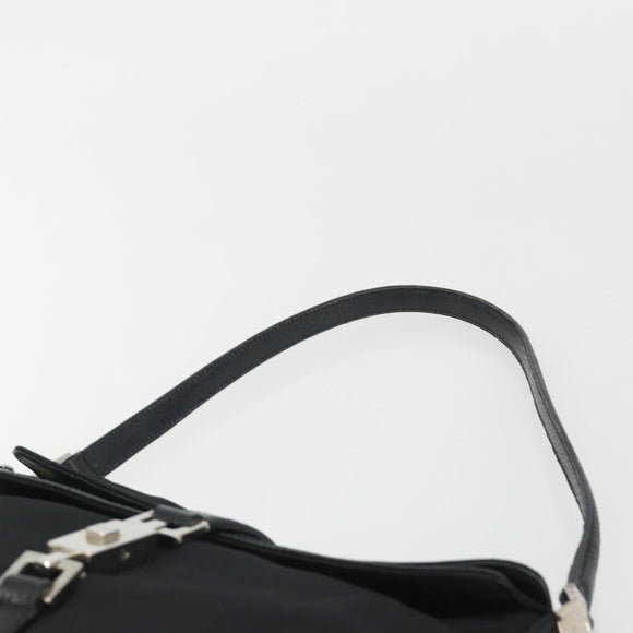 GUCCI Hand Bag Canvas Black Silver 001 3734 Auth 191829A
